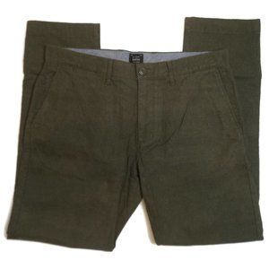 J Crew 484 Slim Fit 33 x 30 34 x 30 Brushed Twill Pants New Dark Olive NWT Chino